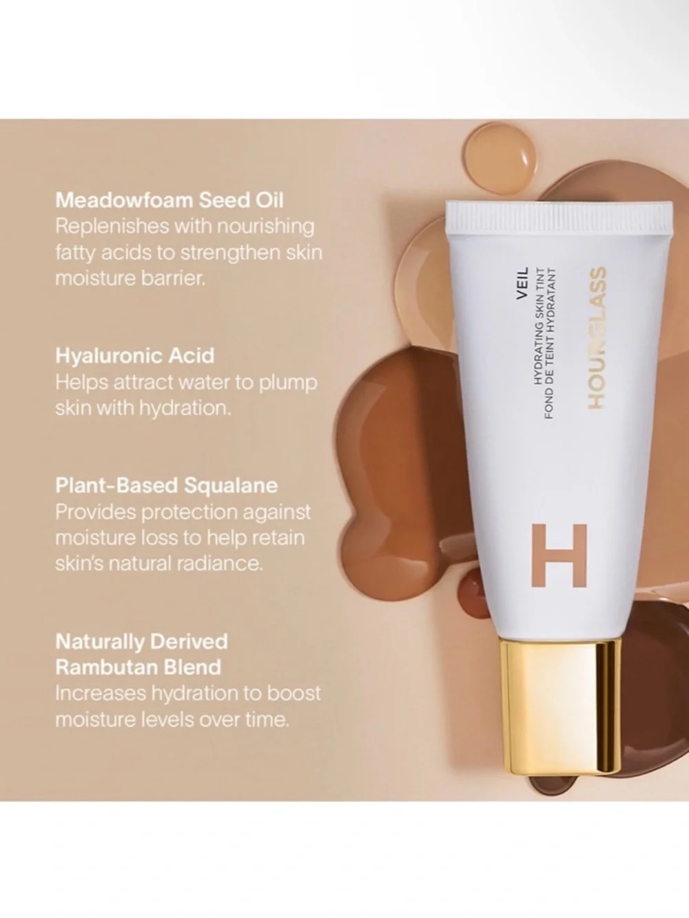 NIB Hourglass Veil Hydrating Skin Tint #6 Light with cool undertones